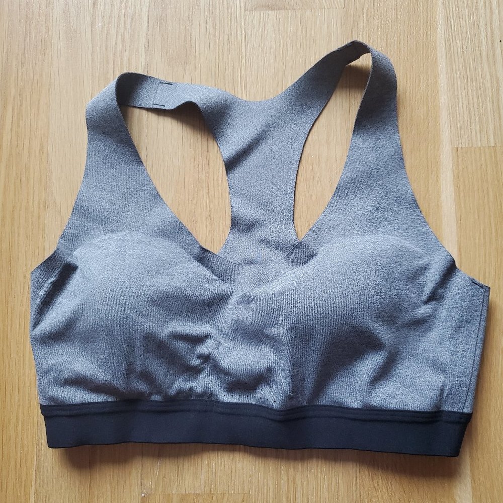 Grey medium support sports bra